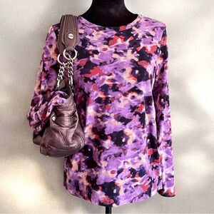 Abstract Long Sleeve Graphic Top